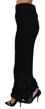 Elegante falda maxi de la sirena de la cintura alta