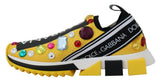 Sneaker squisite in tessuto techno giallo