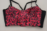 Top de corsé de bustier estampado de leopardo