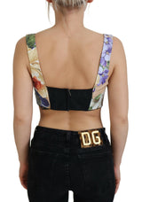 Blumendruck Bustier Crop Top