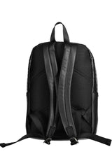 Black Polyester Men Backpack