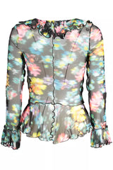 Black Polyester Women T-Shirt