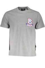 Gray Cotton Men T-Shirt