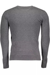 Gray Cotton Men Sweater