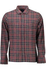 Brown Cotton Men Shirt