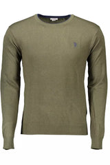 Green Viscose Men Sweater