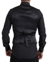 Gilet formel élégant en soie en or