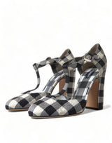 Pompe chic Gingham a tracolle a T: senza tempo Mary Jane Teli