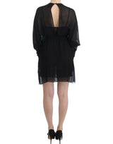 Robe Blouson en soie noire élégante pure