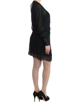 Robe Blouson en soie noire élégante pure