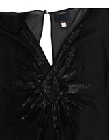 Robe Blouson en soie noire élégante pure