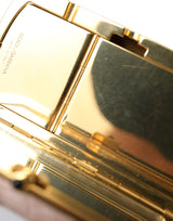 Εξωτικό ροζ δερμάτινο μίνι καθρέφτη τσάντα με φούντα