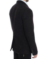 Giacca blazer a due bottoni alpaga bordeaux