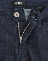 Chic Dark Blue Skinny Leg Jeans