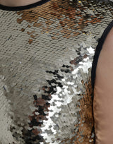 Eleganer Silber -Pailletten -Mini -Kleid