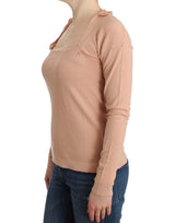 Κομψό ριγέ μείγμα πορτοκαλί πουλόβερ