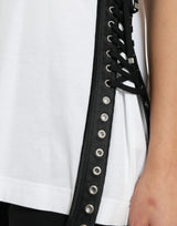 T-shirt à lacets blanc élégant