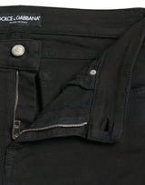 Jean élégant élégant en milieu jumeau noir