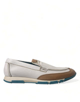 Κομψά λευκά Deerskin Loafers
