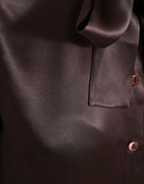 Κομψή μπλούζα κολάρο μεταξιού Ασκότ