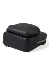 Zaino chic in pelle nera nera