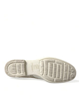 Elegant White Leather Derby Dress Shoes