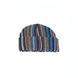 Cappello di lana multicolore geometrica multicolore