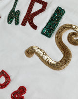 Elegantes Pailletten -Baumwoll -T -Shirt