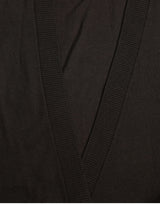 Elegant Black Virgin Wool Cardigan