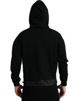 Pull à capuchon à capuche noir élégant