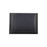Sleek Blue Leather Card Holder with Contrast Detail