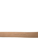 Κομψή μαύρη δερμάτινη ζώνη μέσης με λογότυπα πόρπη