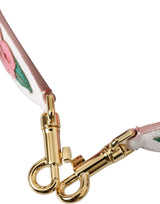 Weißer Blumen -Leder -Accessoire -Schultergurt