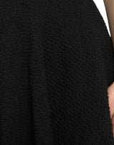 Μαύρη φούστα μήκους γόνατος υψηλής μέσης