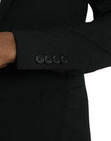 Blazer blu martini a scialle single.