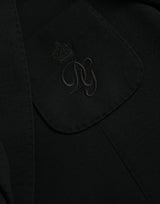 Black Wool Single Beasted Coat Blazer