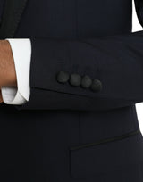 Σκούρο μπλε martini μαλλί επίσημο κοστούμι 3 τεμαχίων