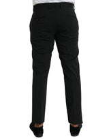 Μαύρο μαλλί μαρτίνι επίσημα κοστούμι 2 τεμαχίων