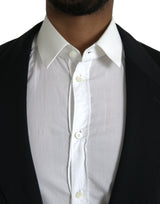 Blazer per cappotto a petto singolo in lana nera