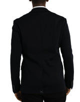 Blazer per cappotto a petto singolo in lana nera