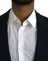 Blazer per cappotto a petto singolo in lana nera