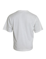 Λευκό διακοσμημένο μπλουζάκι Crew Crew