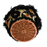 Chic Beige & Black Strohschlangenschlangenbeutel