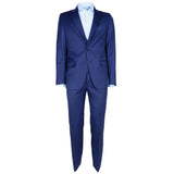 Blue Virgin Wool Men's Suit