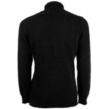 Black Cashmere Men's Turtleneck Sweater