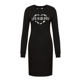 Chic Cotton Blend Logo Dress