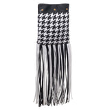 Elegante borsa in pelle a contrasto