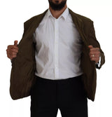 Πράσινο ενιαίο στήθος παλτό σακάκι blazer