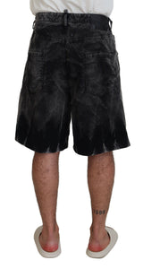 Coton gris Corduroy Bermuda Shorts