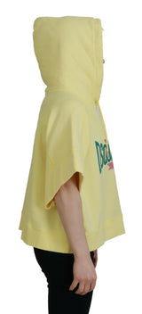 Κίτρινο λογότυπο εκτύπωσης βαμβακερό πουλόβερ φούτερ